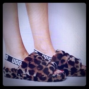 Ugg W Fluff Slide Leopard